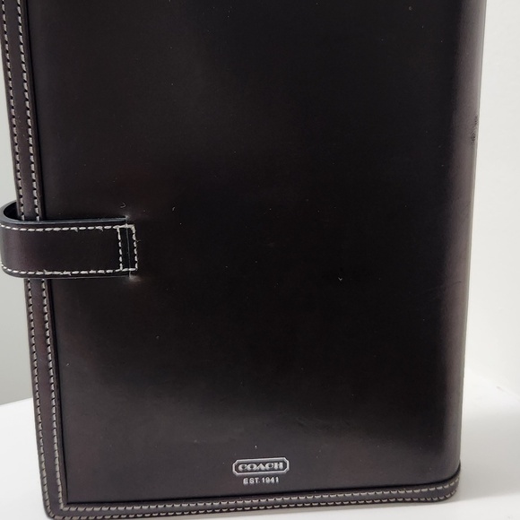 COACH Black Vachetta Leather Planner - Picture 2 of 8